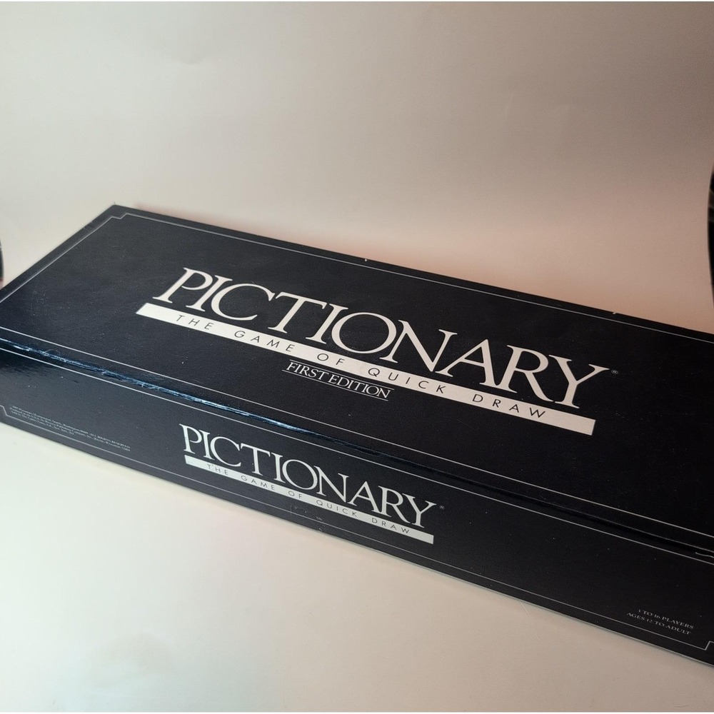 Pictionary First Edition Board Game 1985 Vintage 100% Complete Set Drawing